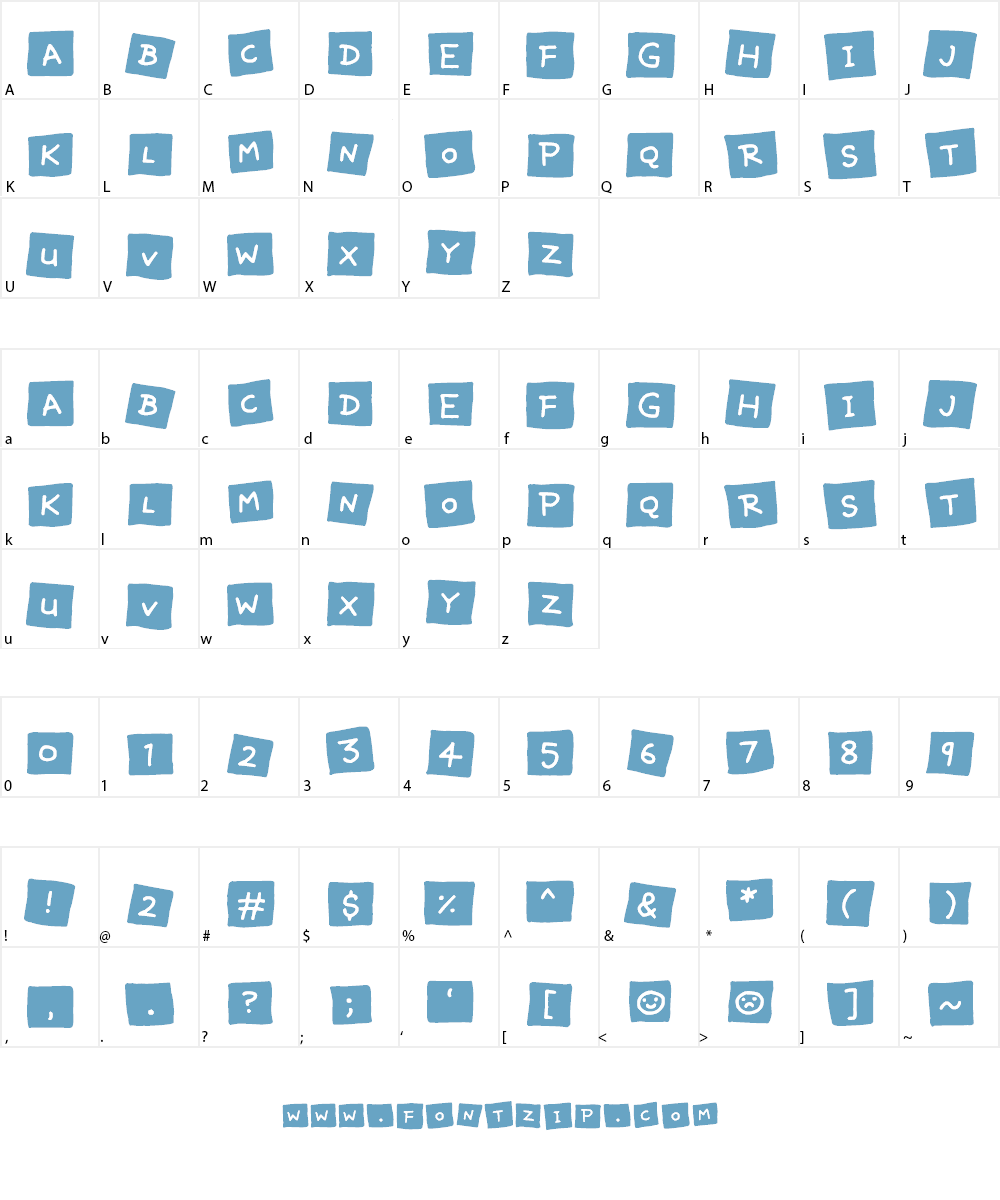 Lovely Notes Font Character